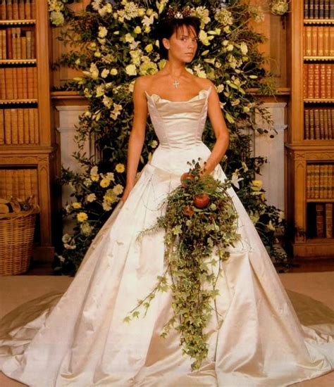 victoria beckham wedding dress pictures.